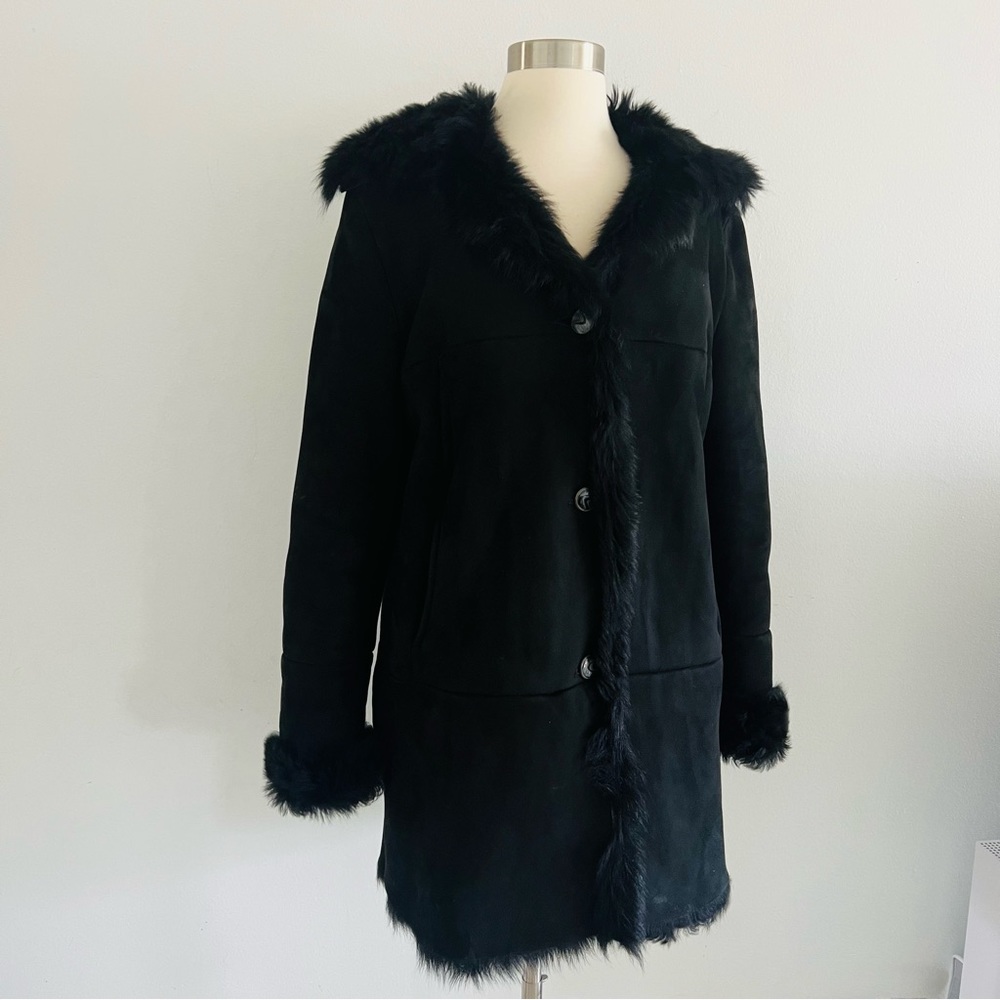 Shearling Black Women's Coat